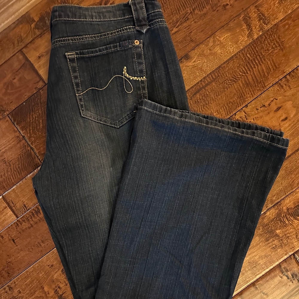 Jones Wear Blue Bootcut/Flare Jeans.  Size 14.